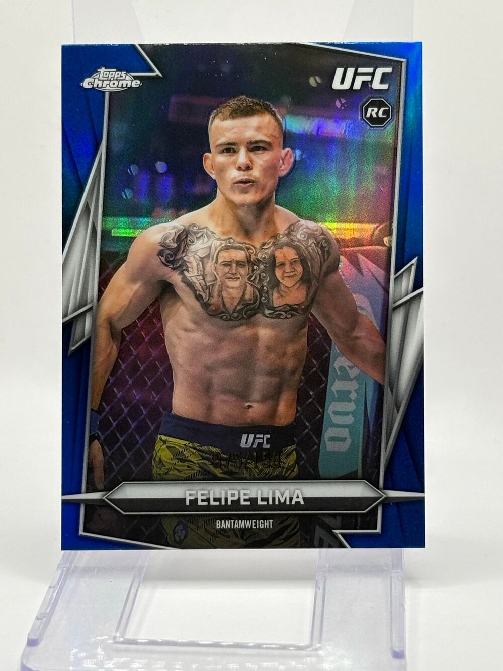 2026 Topps Chrome UFC Felipe Lima Rookie Blue Refractor 75/150 Bantamweight RC